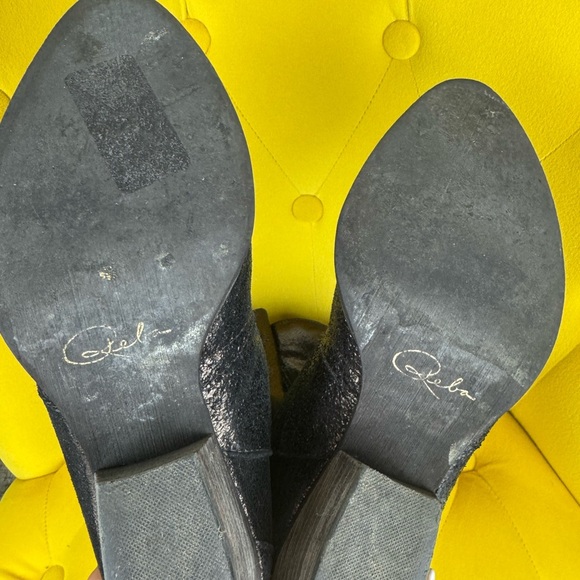 Reba Black Studded Boots Size 8M - Picture 9 of 14